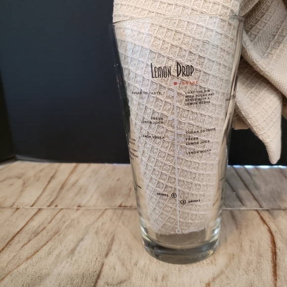 LIBBEY Glass with Drink Recipes by Libbey Duratuf Glass Manhattan Martini Cosmo - Picture 1 of 6